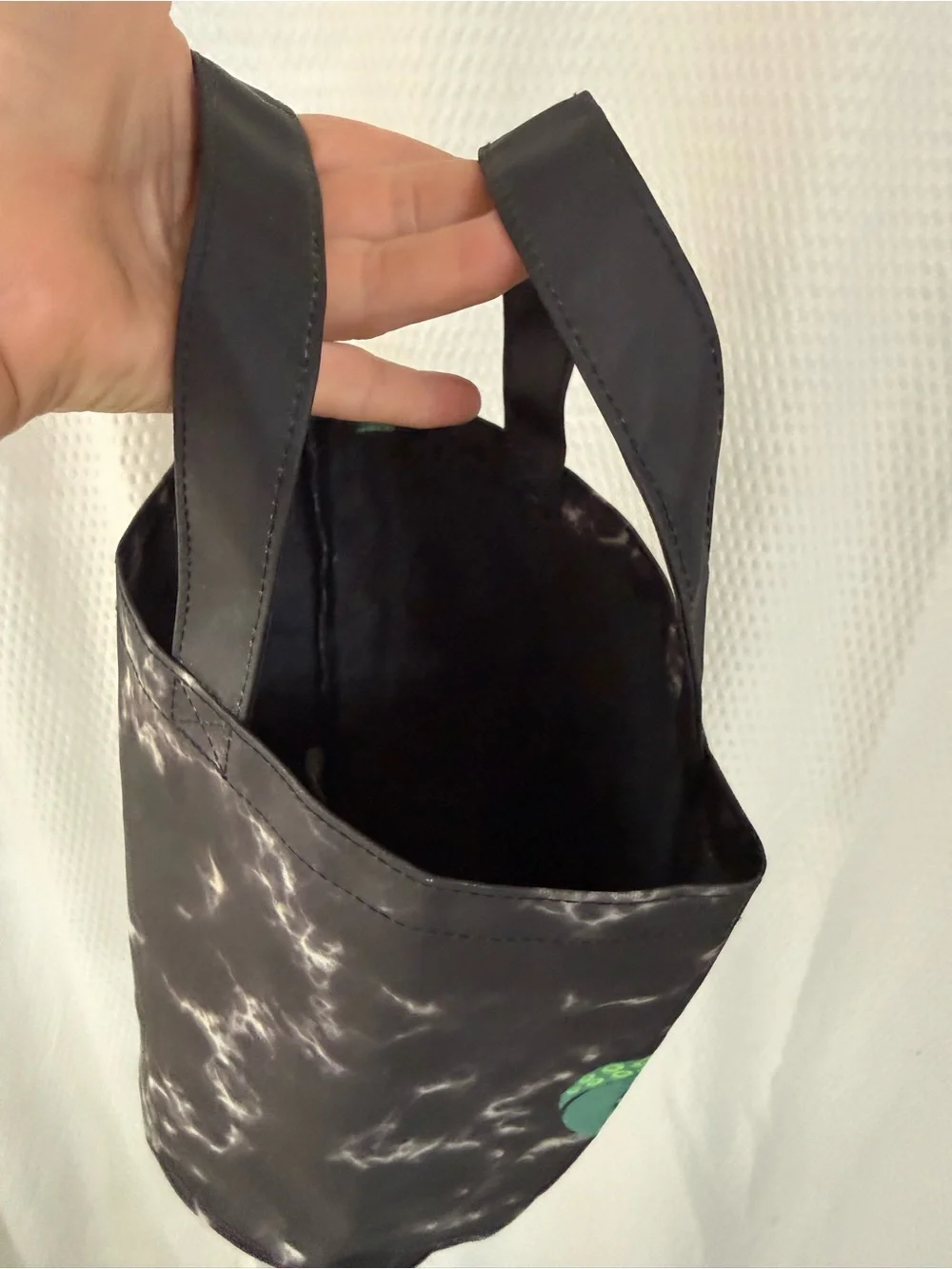 Bath & Body Works Black Tote with Purple Haunted House & Green Tentacles